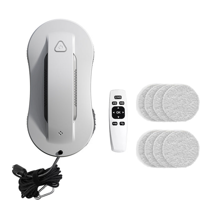 Ready Stock Smart Window Glass Cleaning Robot with Auto Water Spray Function Comes with 10 pcs Mopping Cloth