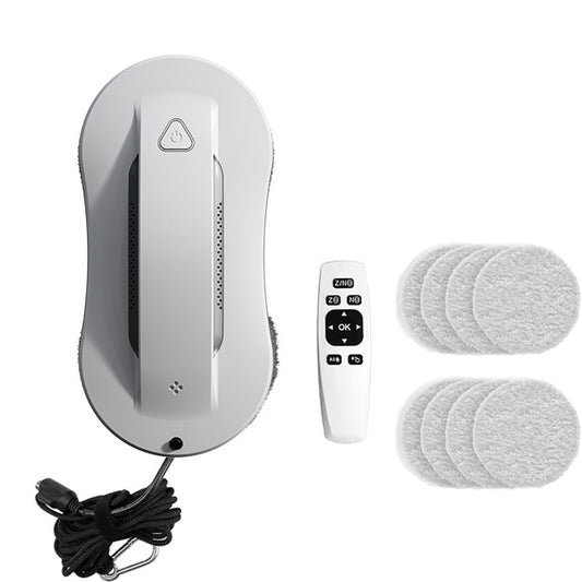 Ready Stock Smart Window Glass Cleaning Robot with Auto Water Spray Function Comes with 10 pcs Mopping Cloth